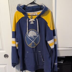 Buffalo Sabres Blue and Yellow Hockey Pullover Hoodie